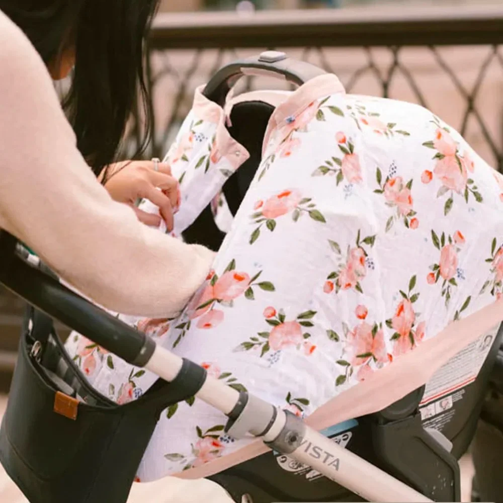 Little
Unicorn Floral Baby Car Seat Cover. Cotton Muslin Car Seat Canopy - Picture 5 of 6